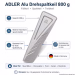 Bild des Adler Alu Spaltkeils 800g Bild des Adler Alu Spaltkeils 800g