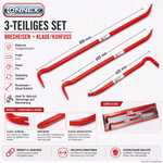 Bild des 3er Packs Connex Nageleisen in rot Bild des 3er Packs Connex Nageleisen in rot