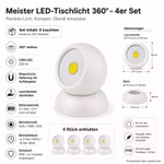 Bild der meister LED Nachttischlampe 200 lm 4er Set Bild der meister LED Nachttischlampe 200 lm 4er Set