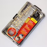 Bild des Brandmalkolben-Sets mit Verpackung