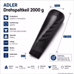 Bild des Adler Spaltkeils 2000g