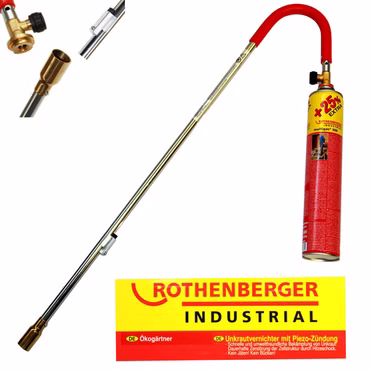 Bild von 2 Turbo-Plus-Unkrautbrennern mit 2 angeschlossenen multigas300 Kartuschen