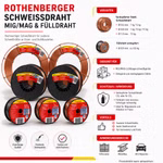 Bild aller verfügbaren Rothenberger Schweißdrähte Bild aller verfügbaren Rothenberger Schweißdrähte