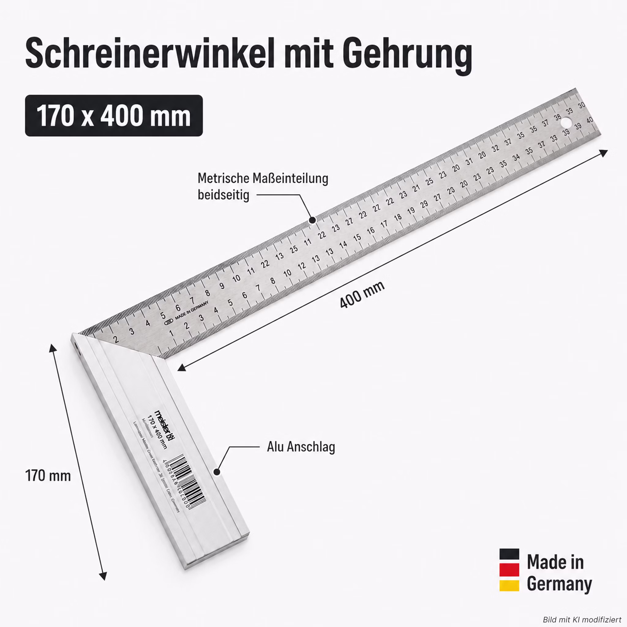Bild eines 400mm Schreinerwinkels Bild eines 400mm Schreinerwinkels