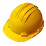 Bild mit gelbem Schutzhelm von oben