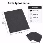 Bild der 10 Schleifpapiere Korund Bild der 10 Schleifpapiere Korund