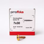 Bild der Profixa Schraube mit Karton in der Größe 7x30mm