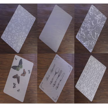 6 verschiedene Platzsets mit verschiedenen Motiven Vogelperspektive