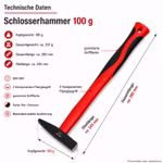 Bild des meister Schlosserhammers 100g