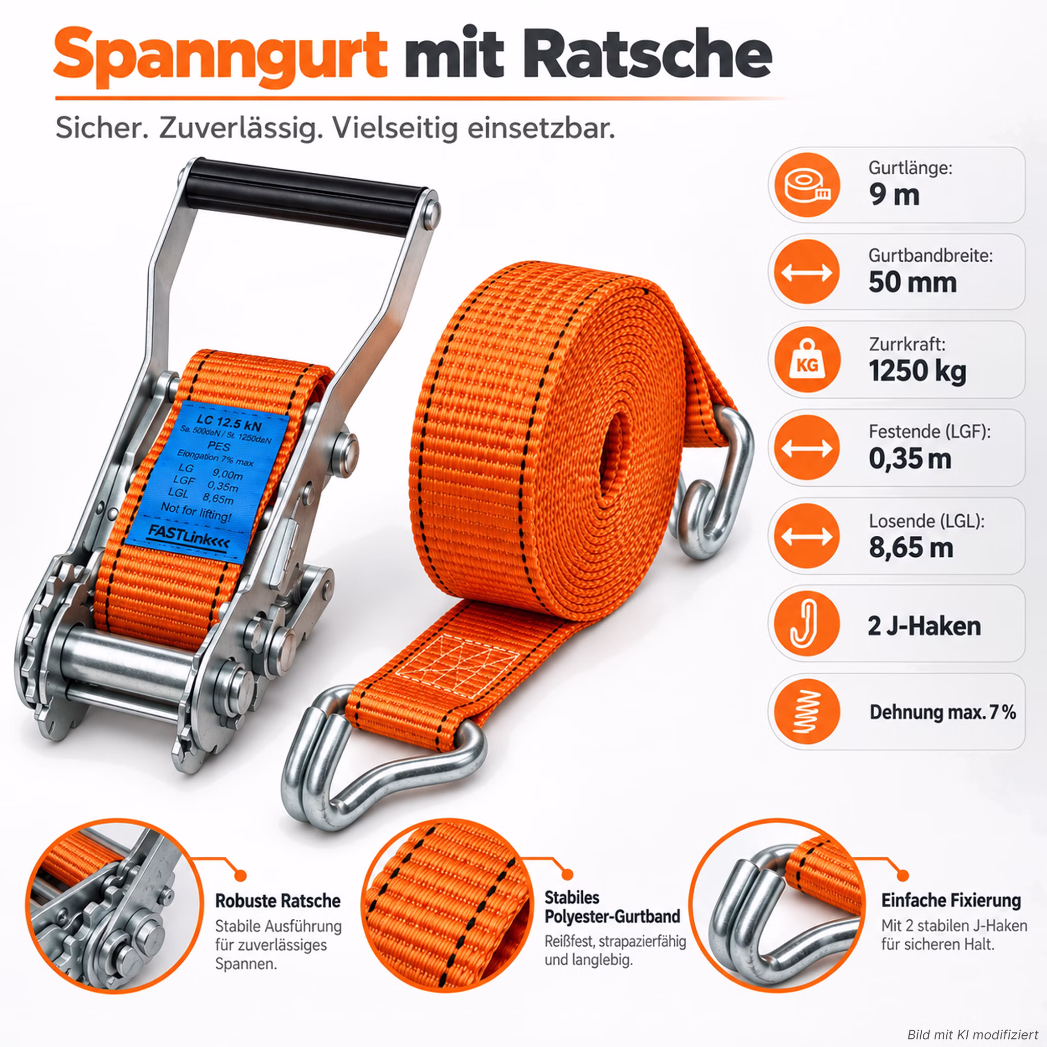 Bild des Masterlock Fastlink Spanngurtsets Bild des Masterlock Fastlink Spanngurtsets