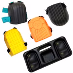 Top-Down-Ansicht aller Knieschoner