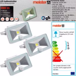 Bild von 3 LED-Strahlern, sowie der Verpackung und des Energieeffizienzlabels