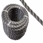 Bild des aufgerollten PP-Seils in Grau
