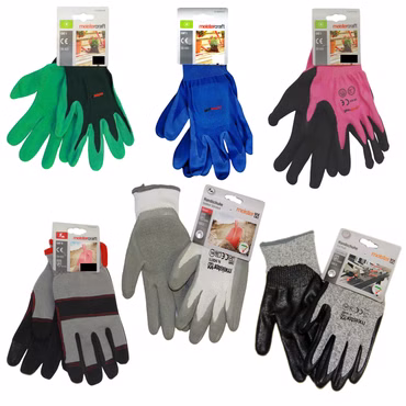 Bild verschiedener Paare an Gartenhandschuhen