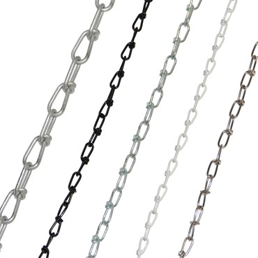 2 Stück Edelstahlketten 60cm Mit Karabiner - 3mm Stärke, 40kg Belastung