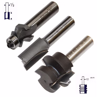 Bosch HM Fräser Holzfräser Nutfräser Ober Profilfräser 1/2" 12,7mm 12mm Schaft 