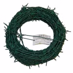Top-Buttom Aufnahme einer Rolle Stacheldraht