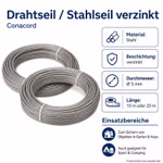Bild des Conacord Drahtseil 10m 20m Bild des Conacord Drahtseil 10m 20m