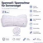 Bild des Strangs PP Seil 6mm dick 24-fach geflochten in weiß