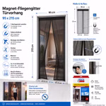 Bild des Windhager Türvorhangs mit Magneten Bild des Windhager Türvorhangs mit Magneten