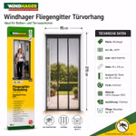 Bild des Windhager Fliegengitter Türvorhangs schwarz 95x215cm Bild des Windhager Fliegengitter Türvorhangs schwarz 95x215cm