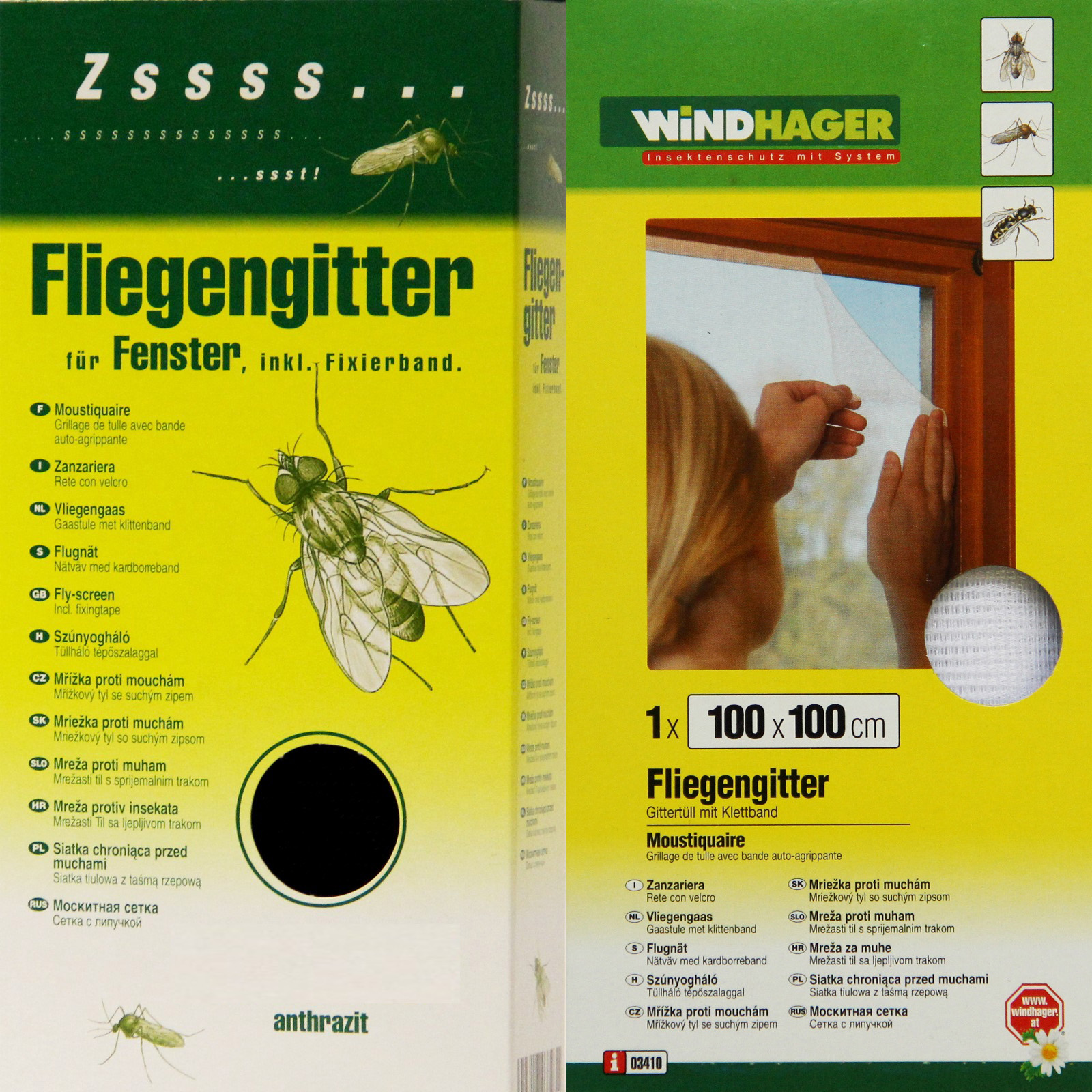 Fliegengitter Insektenschutz Fenster Tür Rollo Alu Rahmen Netz