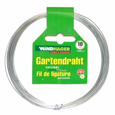 Bild eines Gartendrahts mit Verpackungsbanderole