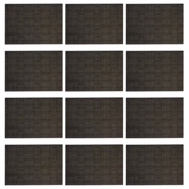 12x Tischset Platzdeckchen Platzset Gewebe abwaschbar Struktura schwarz 30x45cm 