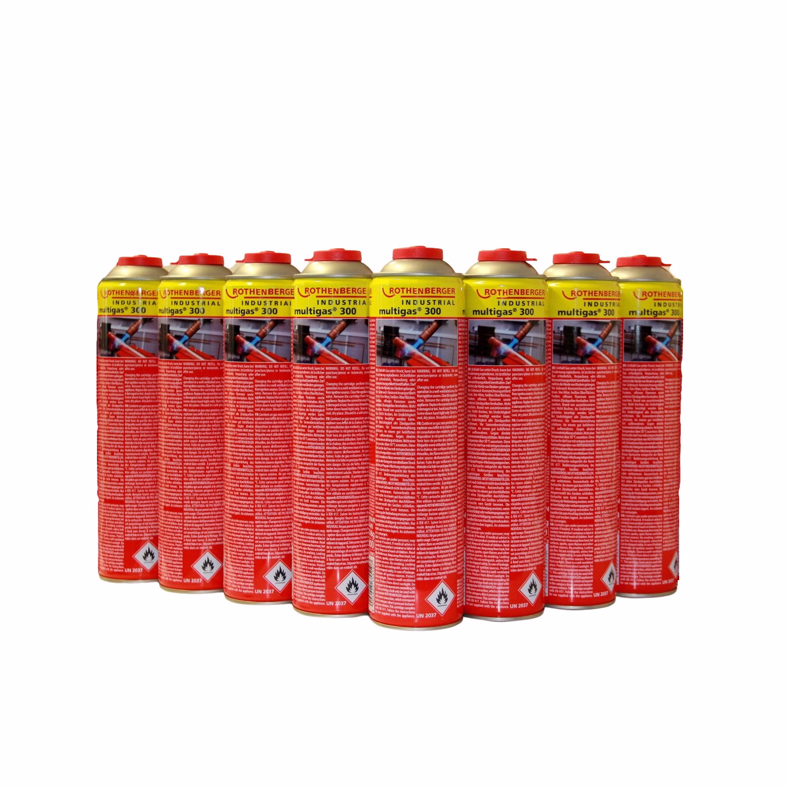 Bild des Rothenberger Multigas 300 Bild 8x Gaskartusche multigas300
