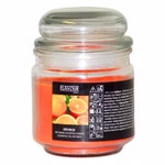 Bild der Duftkerze mit Duft Orange im Bonbonglas Deckel zu