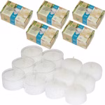 Bild mit vielen Starter-Sets sowie 12 Teelichtern