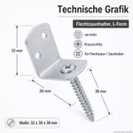 Bild eines Flechtzaunhalters Bild eines Flechtzaunhalters