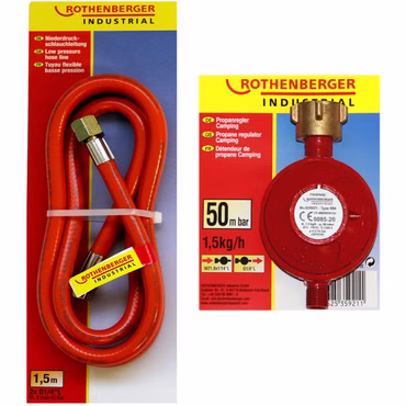 Frontalansicht Niederdruckschlauch und Propanregler