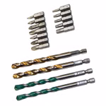 Bild der Bohrer und Bits des Sets