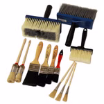 Bild aller Pinsel des Maler-Sets