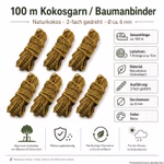 Bild des Kokosgarns 6mm 2fach geflochten Bild des Kokosgarns 6mm 2fach geflochten