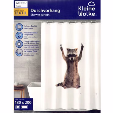 Bild der Verpackung des Duschvorhangs George
