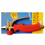 Bild des RoMaxi-Brenners mit Schlauch und Druckregler von Vorne