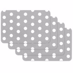 Bild von 4 übereinanderliegenden Tischsets Dots Grey