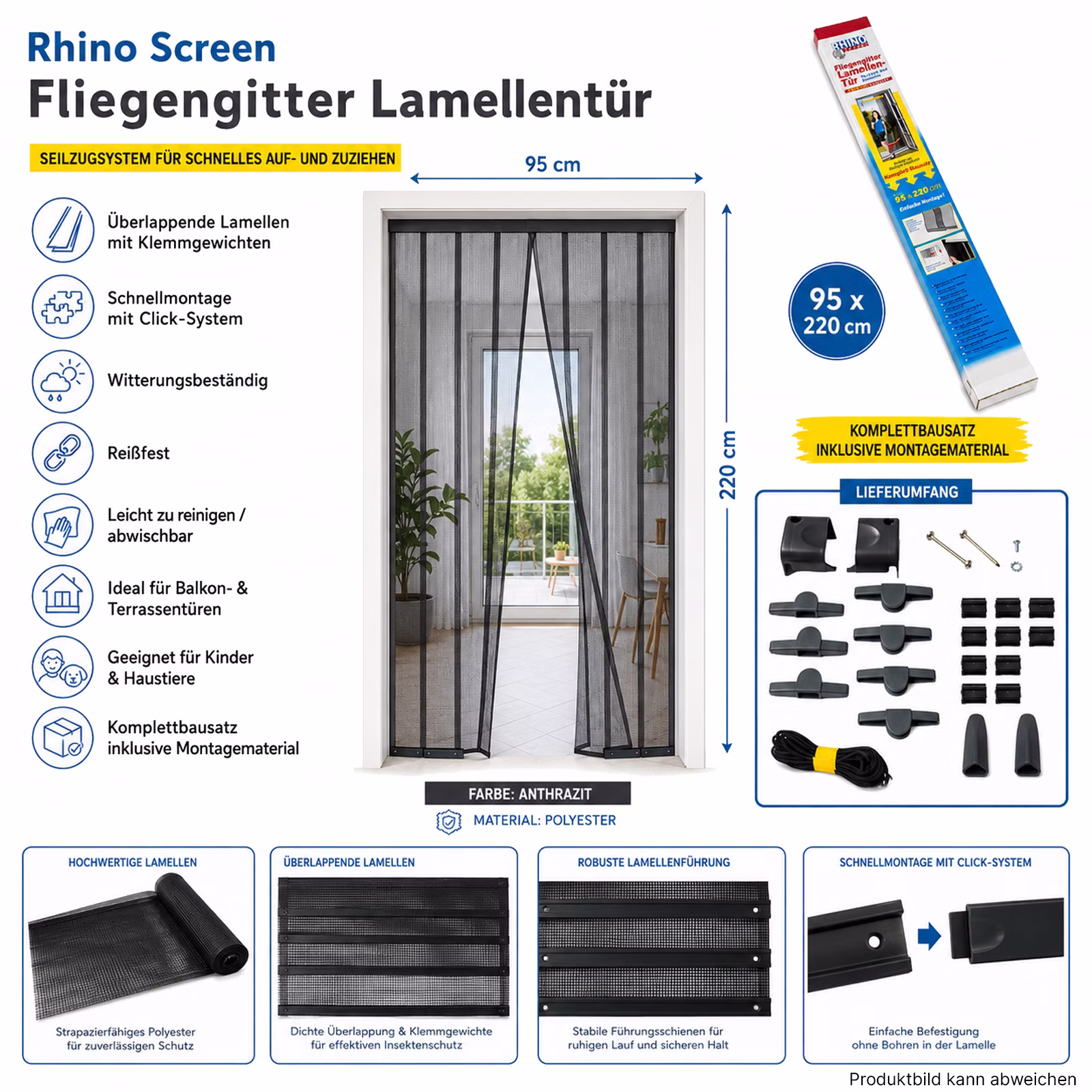 Bild der Windhager RhinoScreen Lamellentür Bild der Windhager RhinoScreen Lamellentür