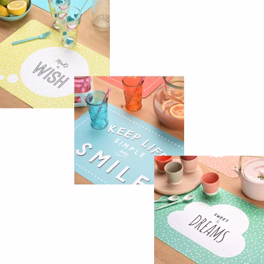 Bild mit 3 Tischset-Motiven