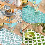 Bildmontage von 4 platzierten Tischsets