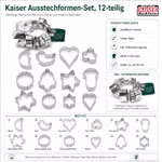 Bild des Original Kaiser 12teiligen Ausstechersets Edelstahl Bild des Original Kaiser 12teiligen Ausstechersets Edelstahl