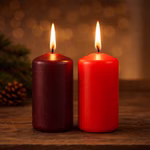 Lifestyle BIld Weihnachten von zwei Stumpenkerzen