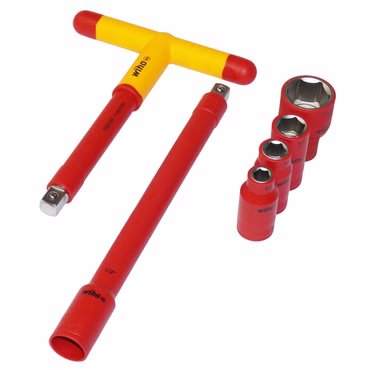 Bild der Einzelteile des VDE-Stecknuss-Sets