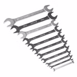 Bild aller Doppelmaulschlüssel des 11-teiligen Sets