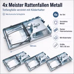 Bild mit 4 Metall Rattenfallen Bild mit 4 Metall Rattenfallen