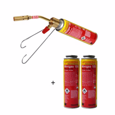Bild des RoFire Mini mit 2 minigas100 Gaskartuschen