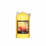 Frontalaufnahme Duftkerze gelb, Peach Citron