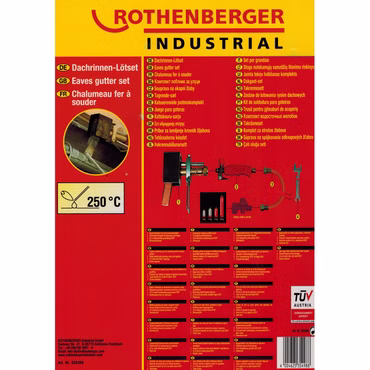 Rothenberger Lötset für Dachrinnen Lötkolben Dachdecker Lötbrenner Kupfer 35498